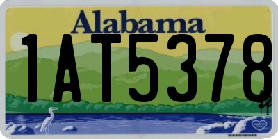 AL license plate 1AT5378
