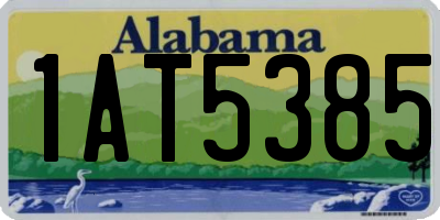AL license plate 1AT5385