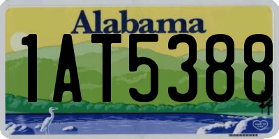 AL license plate 1AT5388