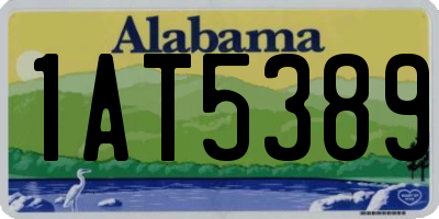 AL license plate 1AT5389