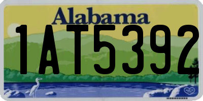 AL license plate 1AT5392