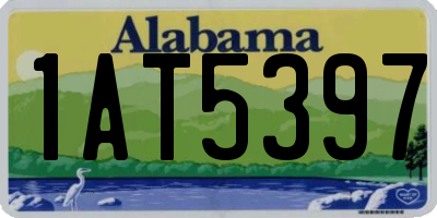 AL license plate 1AT5397