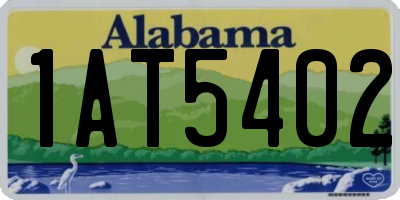 AL license plate 1AT5402