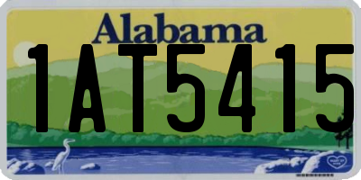 AL license plate 1AT5415
