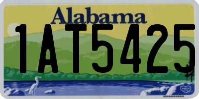 AL license plate 1AT5425