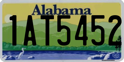 AL license plate 1AT5452