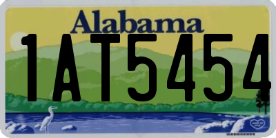 AL license plate 1AT5454