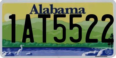AL license plate 1AT5522