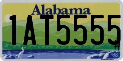 AL license plate 1AT5555