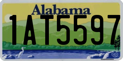AL license plate 1AT5597