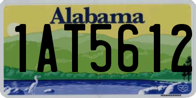 AL license plate 1AT5612