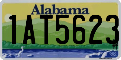 AL license plate 1AT5623