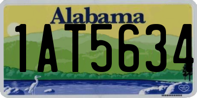AL license plate 1AT5634