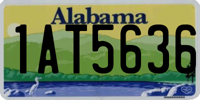 AL license plate 1AT5636