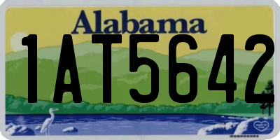 AL license plate 1AT5642