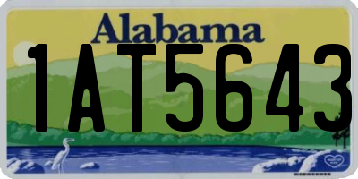 AL license plate 1AT5643