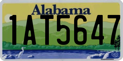 AL license plate 1AT5647