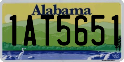 AL license plate 1AT5651