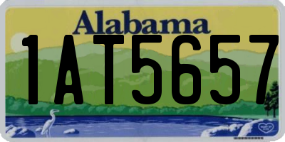AL license plate 1AT5657