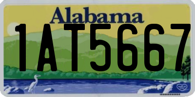 AL license plate 1AT5667