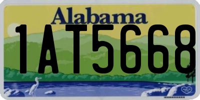 AL license plate 1AT5668