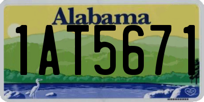 AL license plate 1AT5671