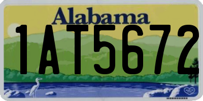 AL license plate 1AT5672