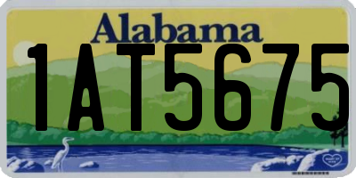 AL license plate 1AT5675