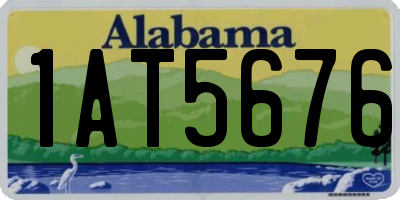 AL license plate 1AT5676