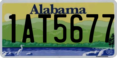 AL license plate 1AT5677