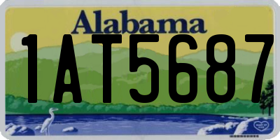 AL license plate 1AT5687