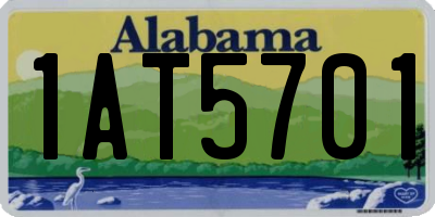 AL license plate 1AT5701
