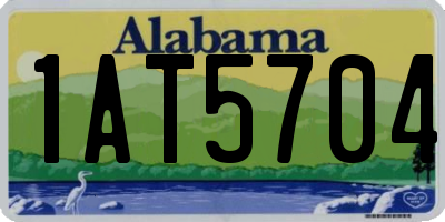 AL license plate 1AT5704