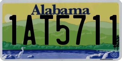 AL license plate 1AT5711