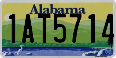 AL license plate 1AT5714