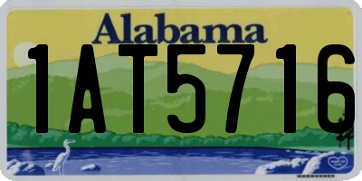 AL license plate 1AT5716