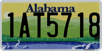 AL license plate 1AT5718
