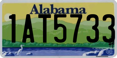 AL license plate 1AT5733