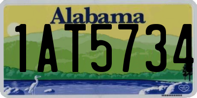AL license plate 1AT5734