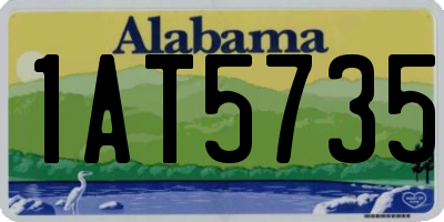 AL license plate 1AT5735