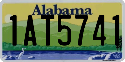 AL license plate 1AT5741
