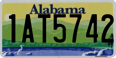 AL license plate 1AT5742