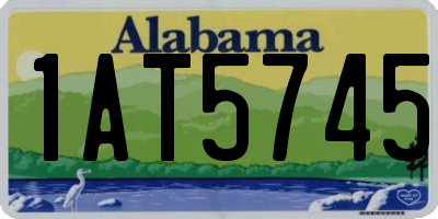 AL license plate 1AT5745