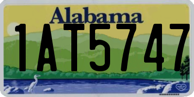 AL license plate 1AT5747