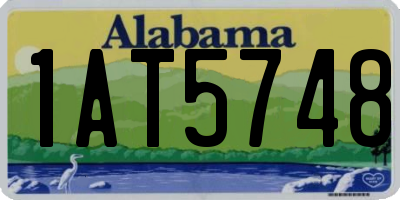 AL license plate 1AT5748