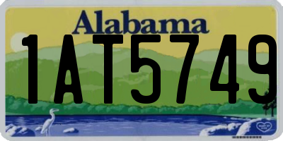AL license plate 1AT5749