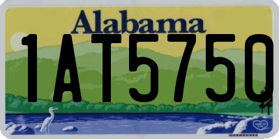 AL license plate 1AT5750