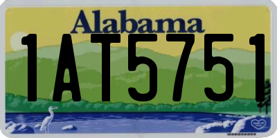 AL license plate 1AT5751