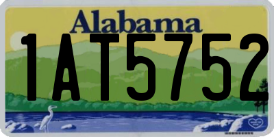 AL license plate 1AT5752
