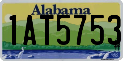 AL license plate 1AT5753